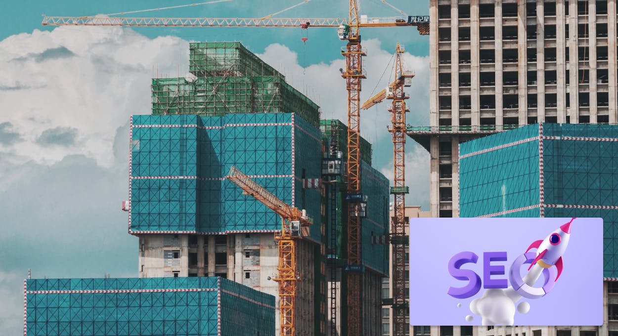 A skyscraper being built as an analogy for technical SEO