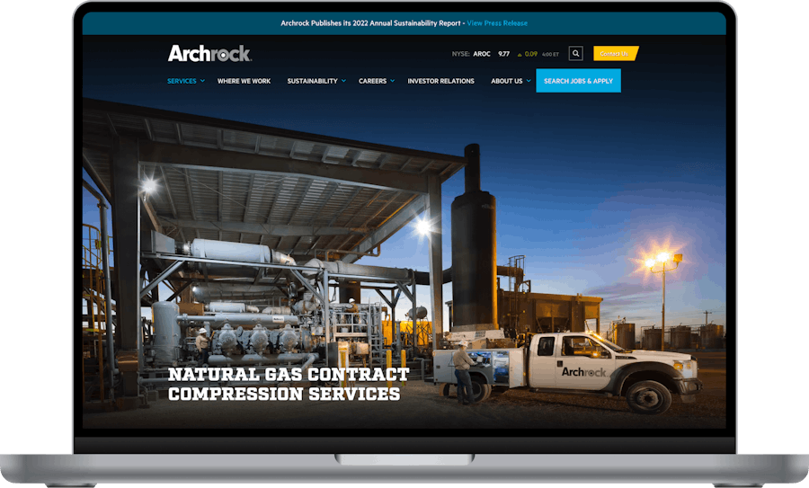 Archrock website screenshot